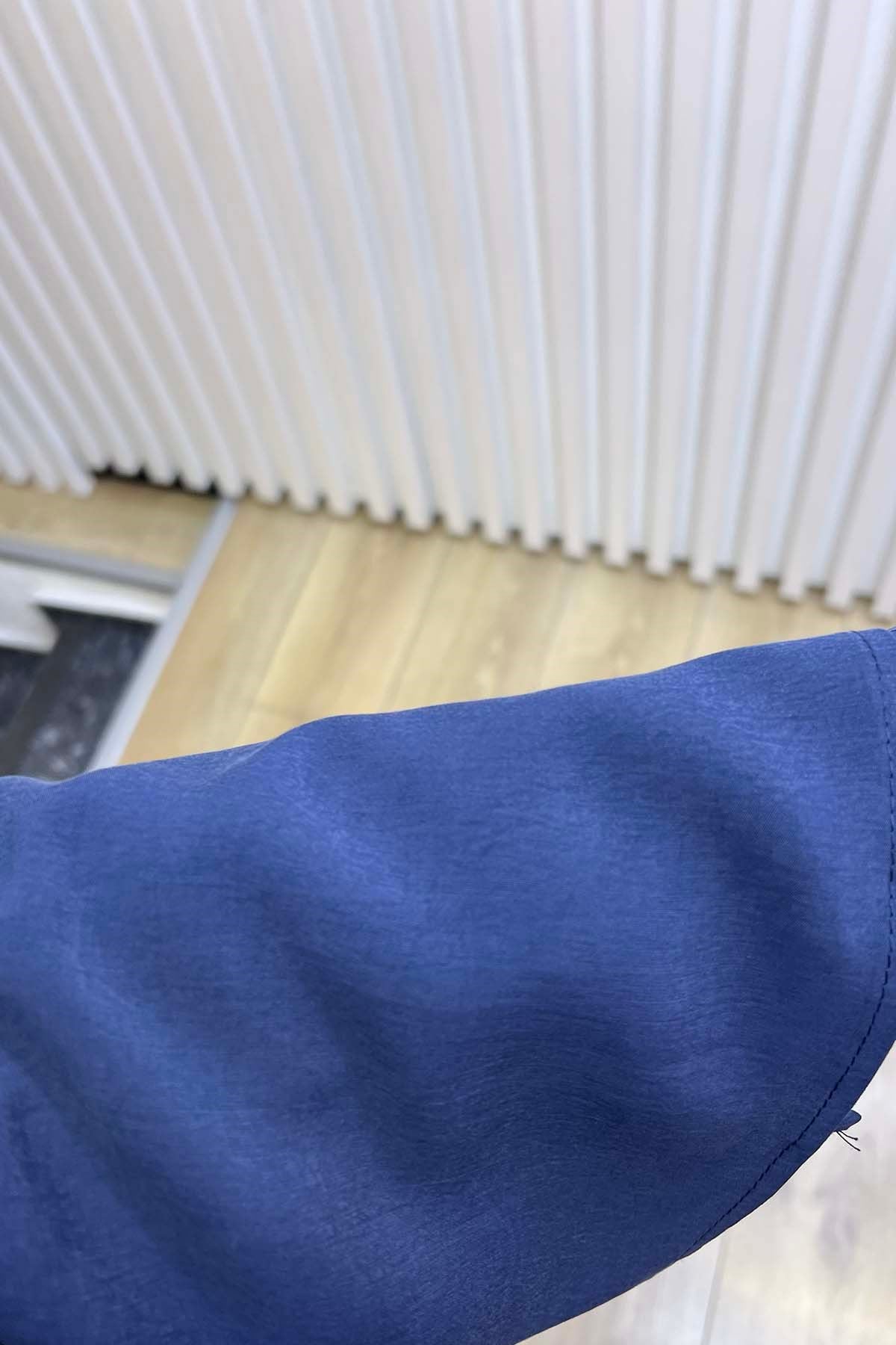 Katmanlı Bisiklet Yaka Modern Takım İndigo
