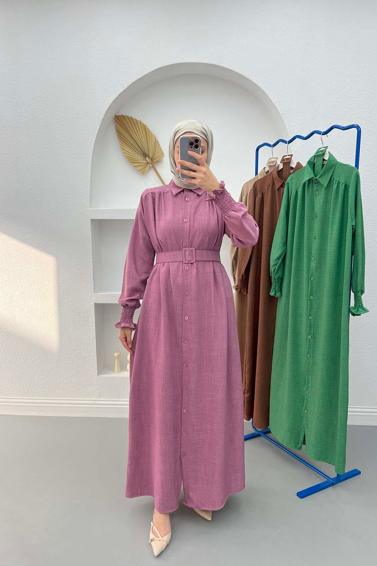 Kemerli Elbise Gül Kurusu