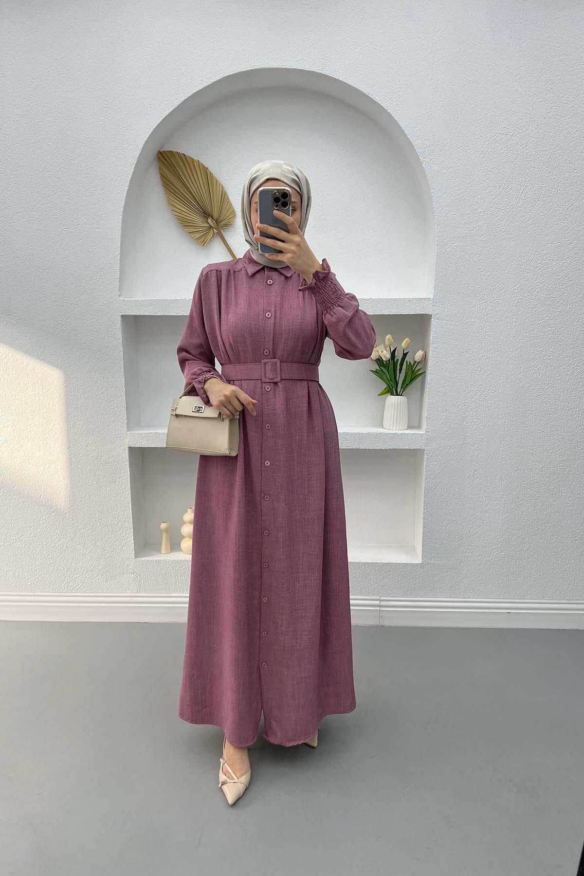 Kemerli Elbise Gül Kurusu