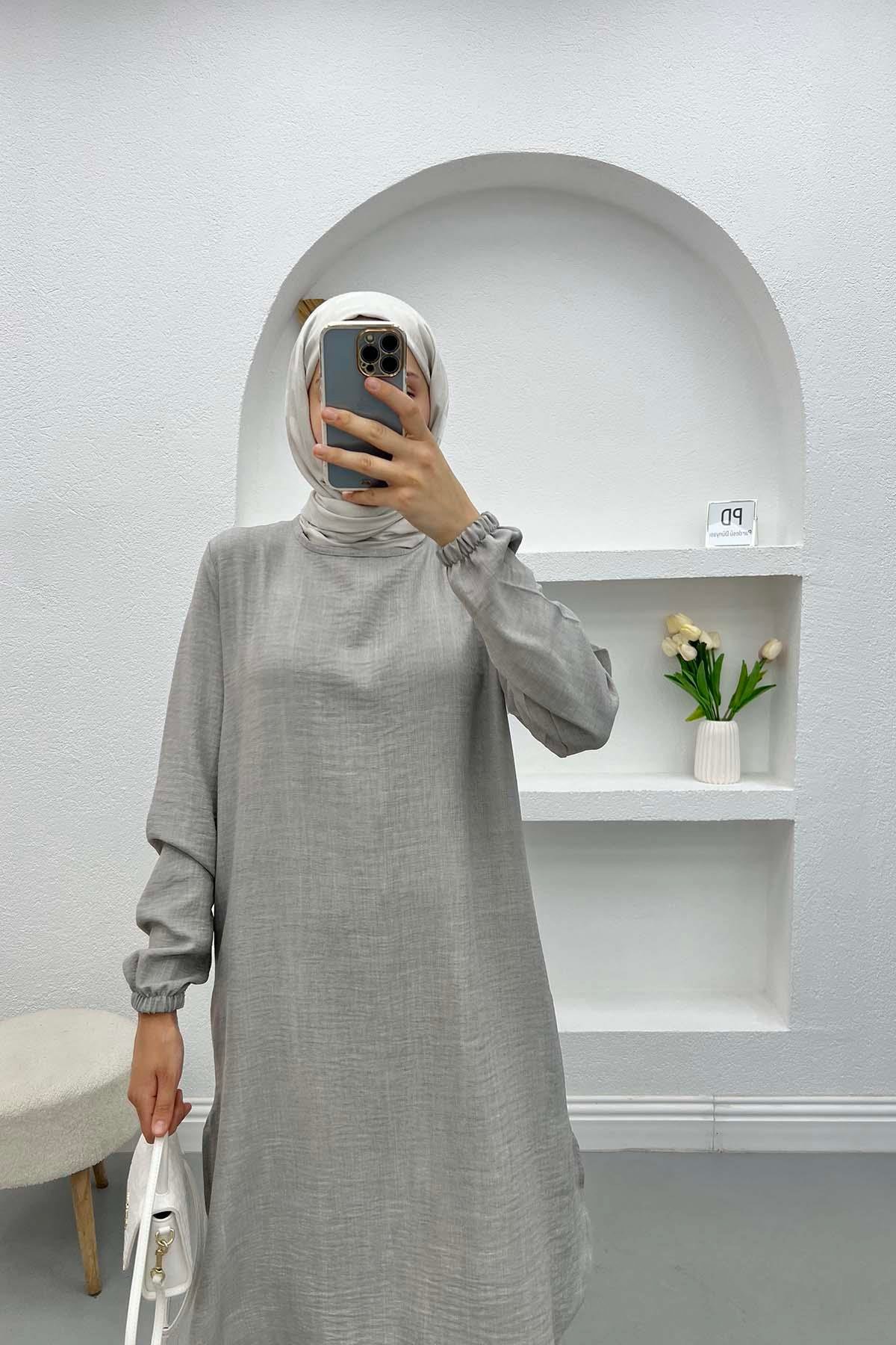 Keten Tunik Gri
