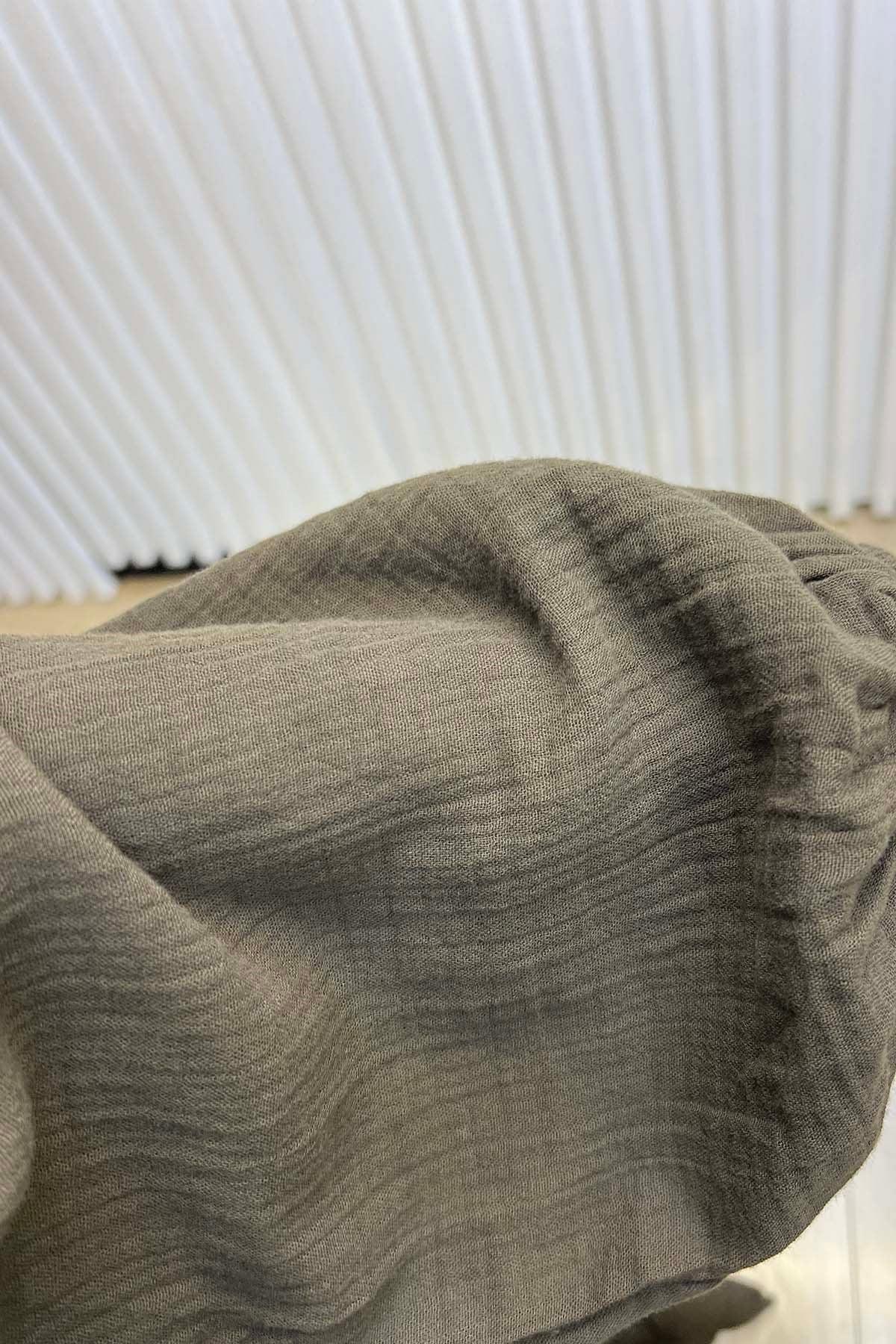 Kimono Kapama Müslin Elbise Haki