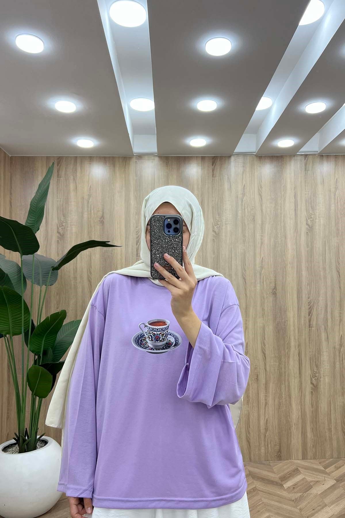 Kırk Yıl Hatır Temalı Sweat Lavanta