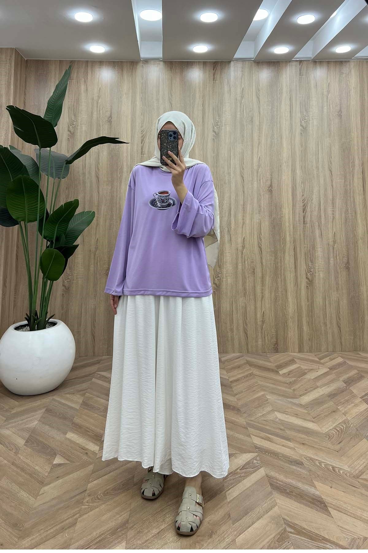 Kırk Yıl Hatır Temalı Sweat Lavanta