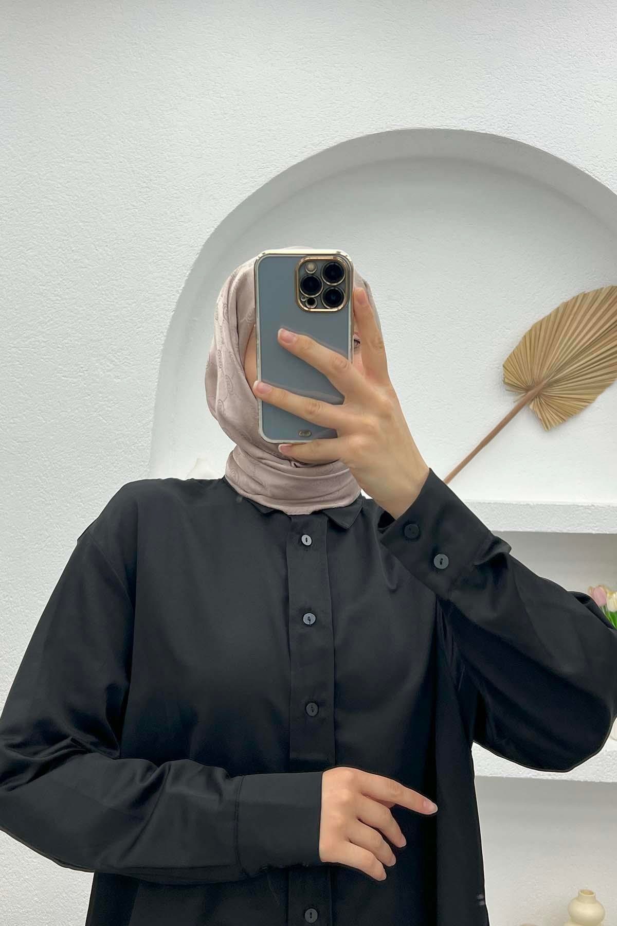 Klasik Salaş Gömlek Siyah