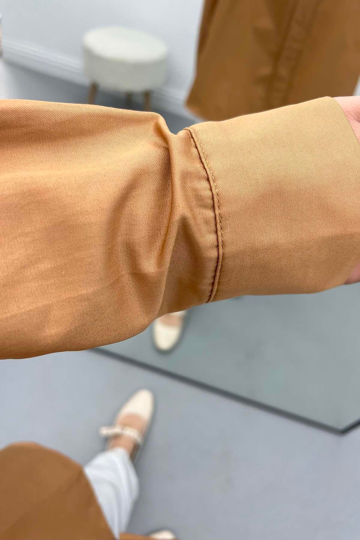 Klasik Salaş Gömlek Taba