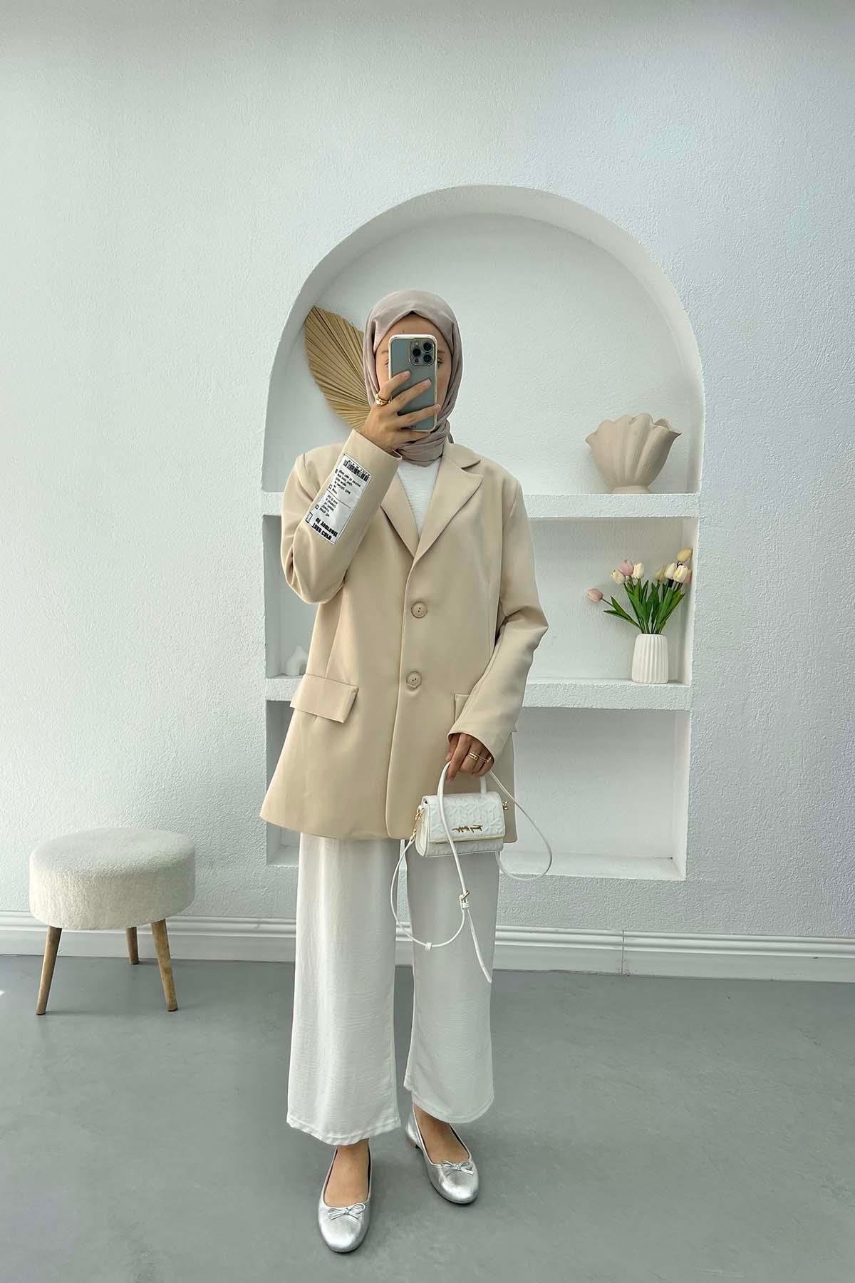 Kol Armalı Ceket Taş