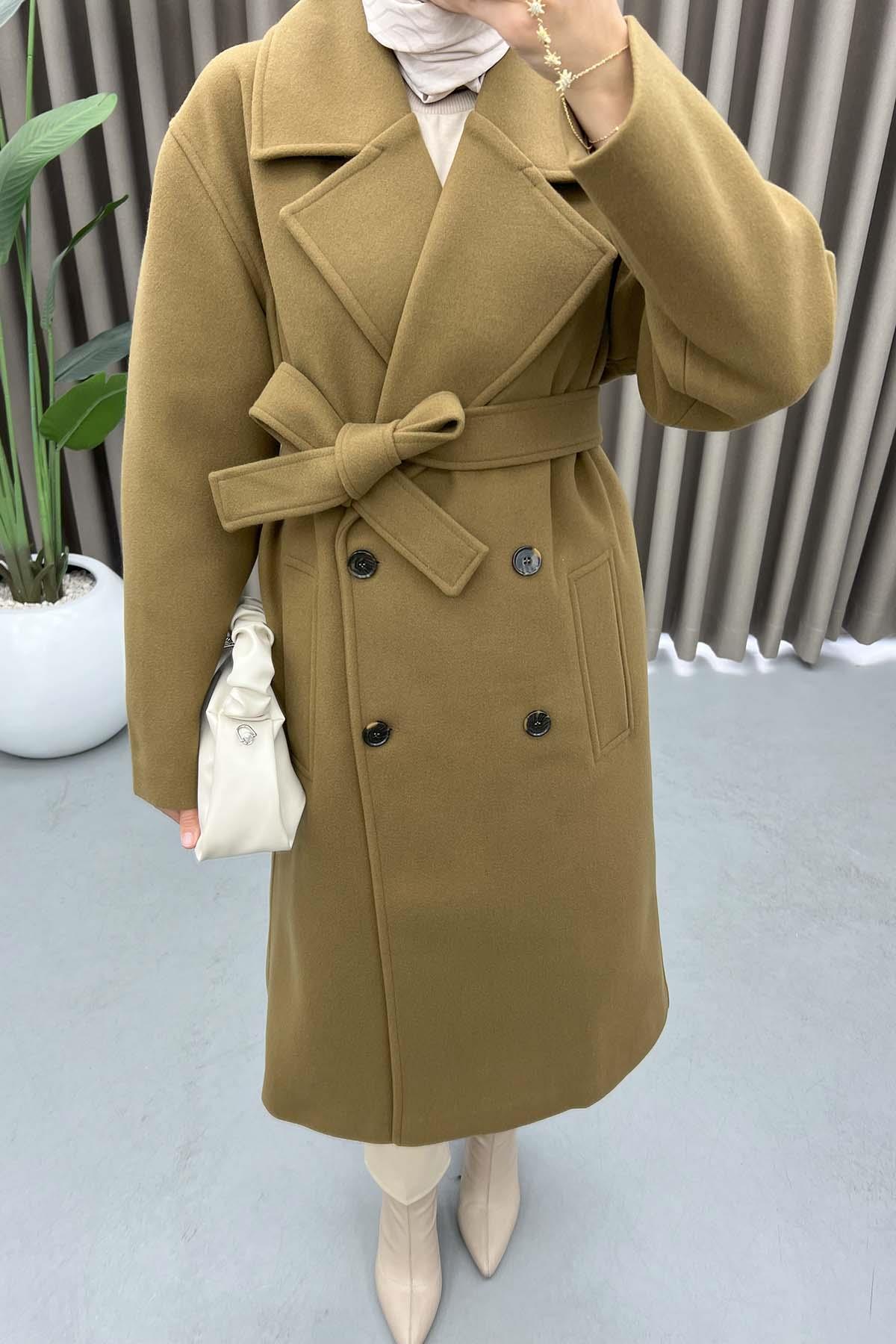 Kruvaze Yaka Muadil Kaban Kahve