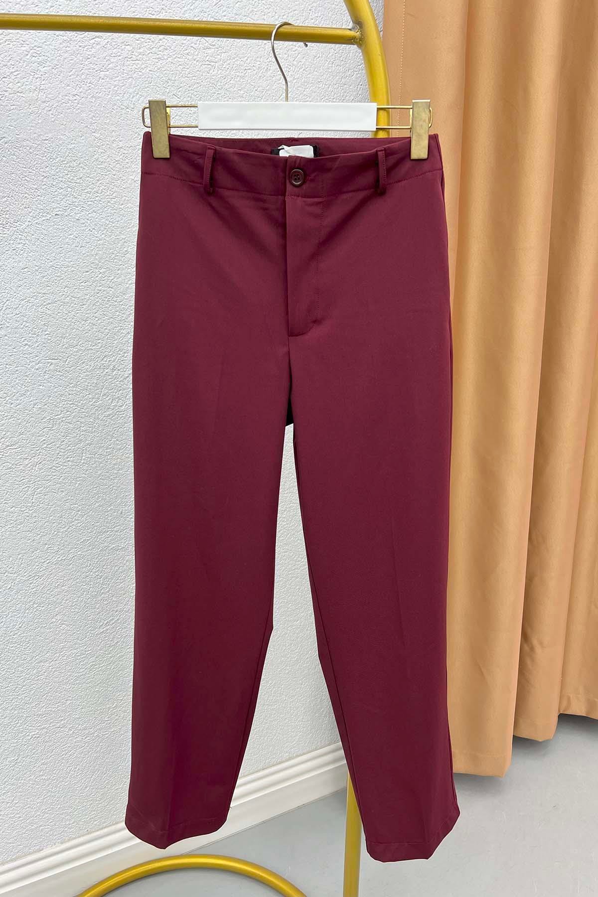 Kumaş Pantolon Bordo