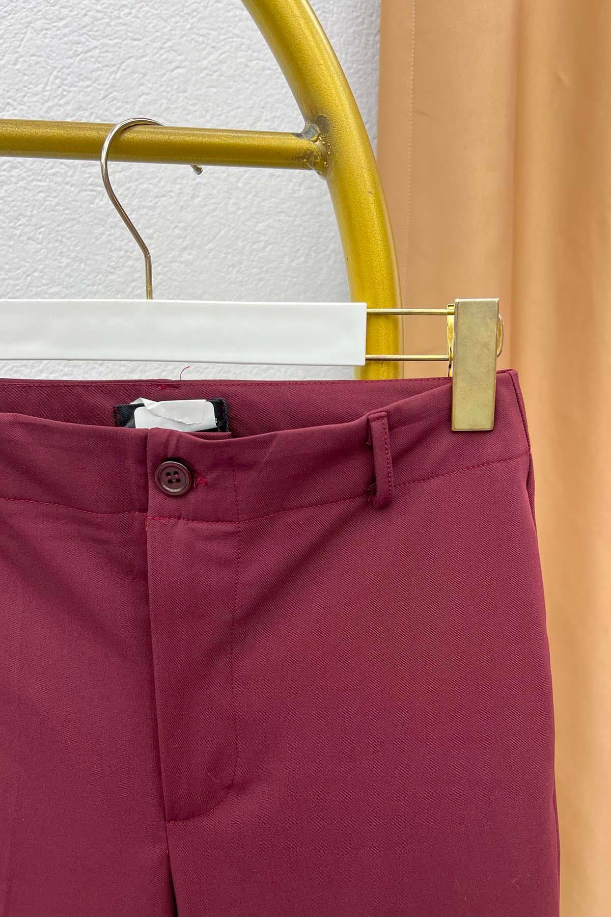 Kumaş Pantolon Bordo