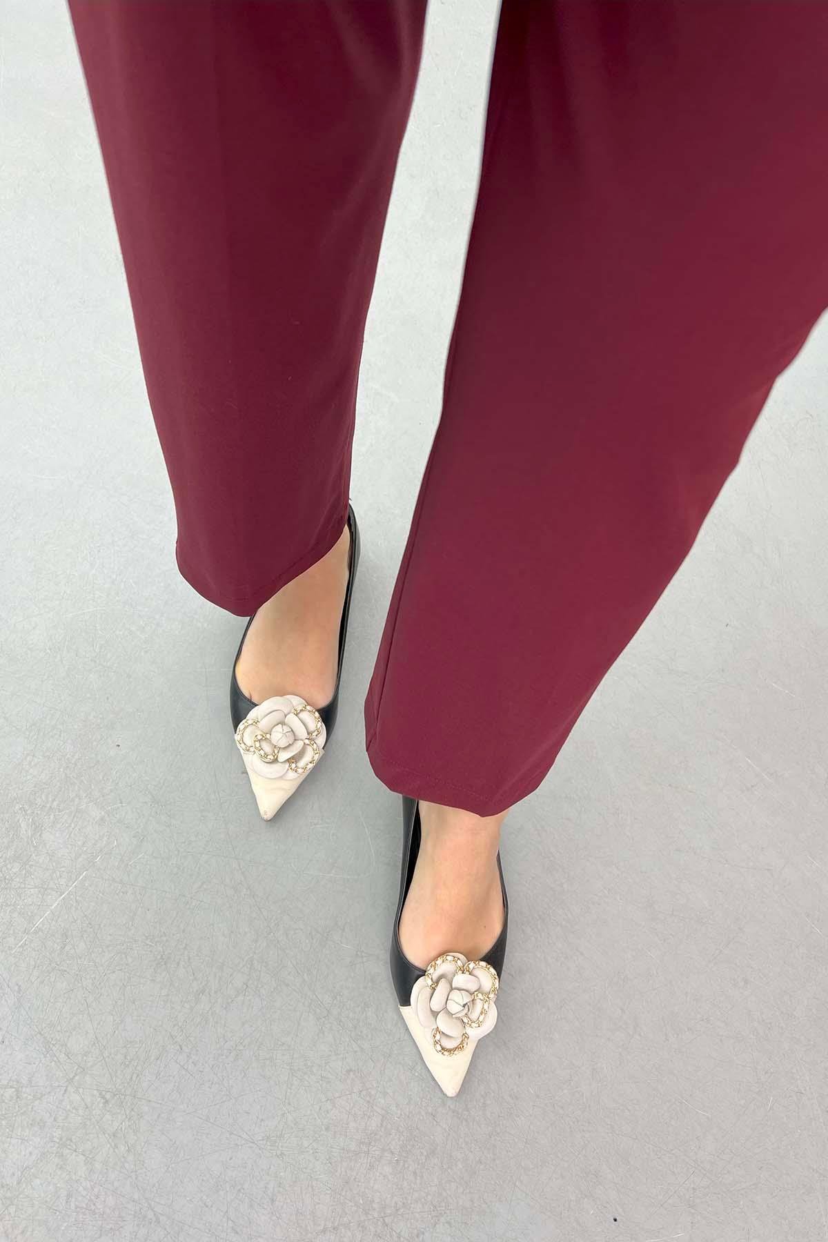 Kumaş Pantolon Bordo