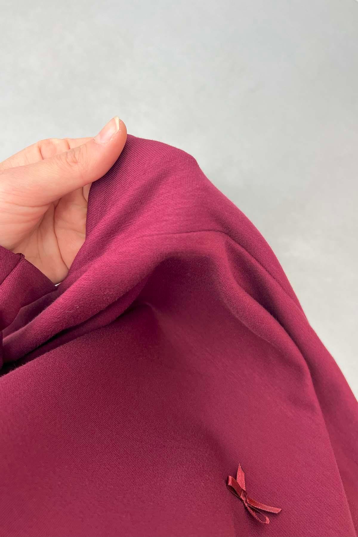 Kurdeleli Oysh Tunik Bordo