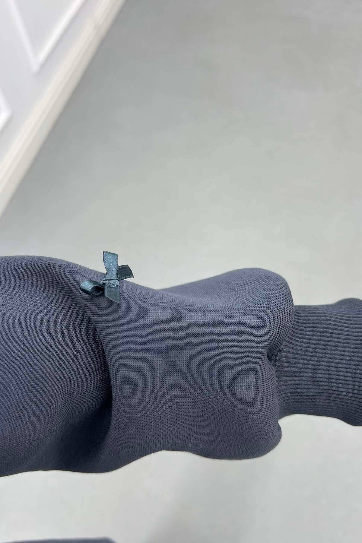 Kurdeleli Sweatshirt Antrasit
