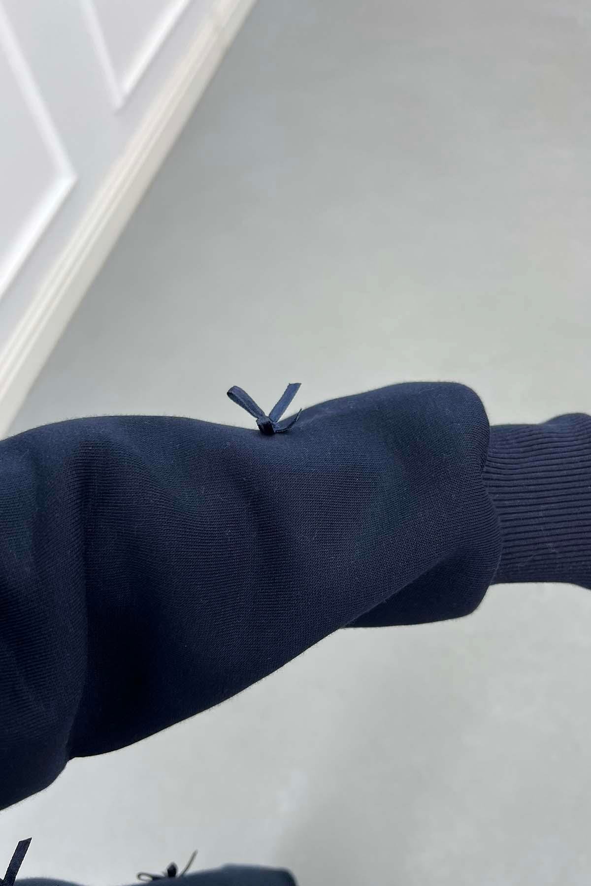Kurdeleli Sweatshirt Lacivert