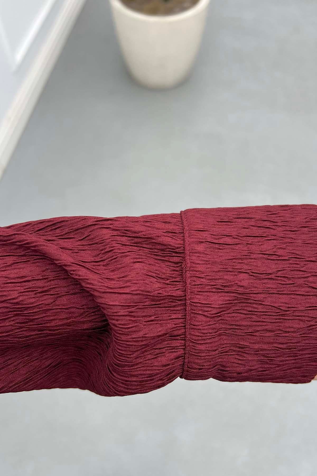 Kuşaklı Bürümcük Takım Bordo