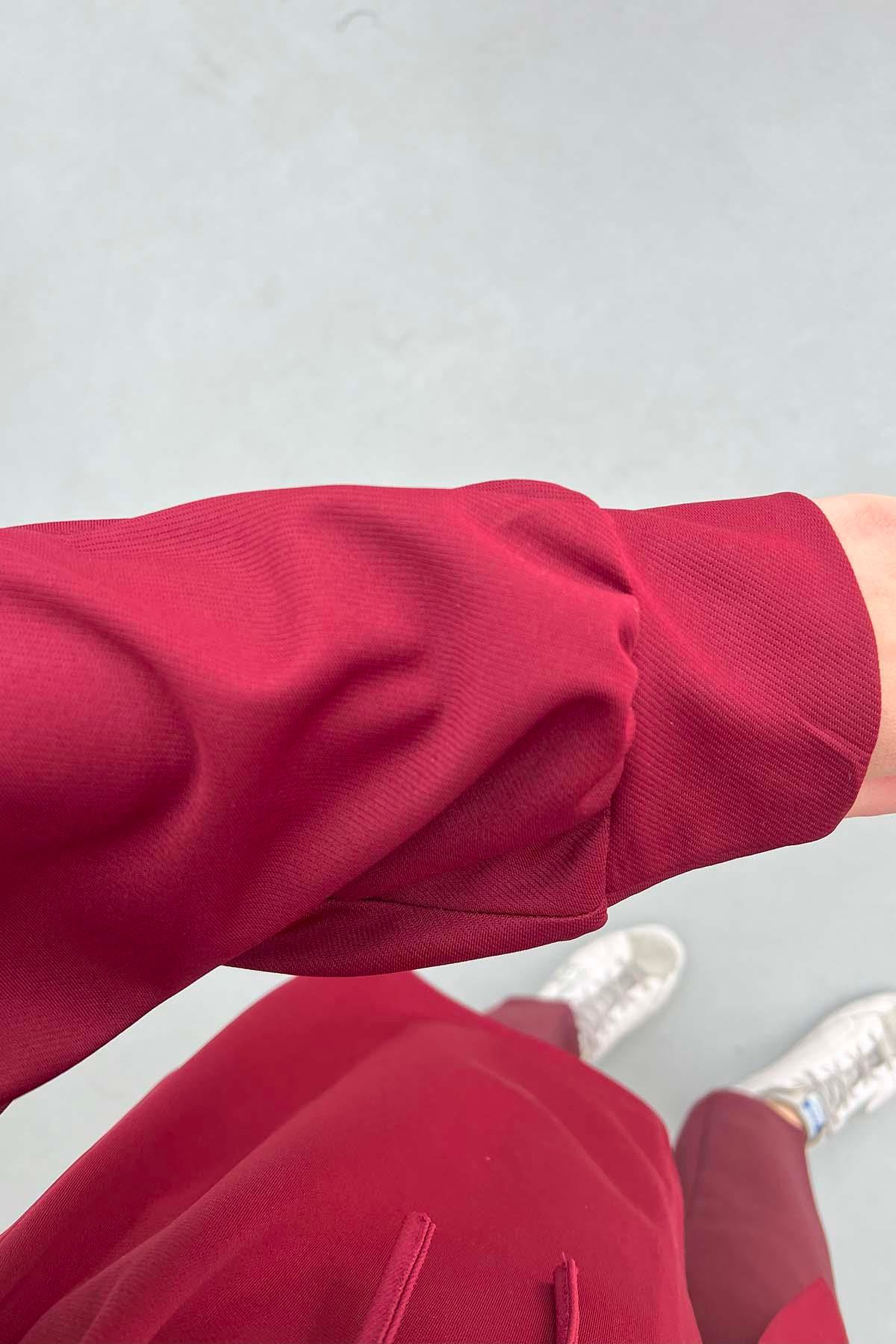 Kuşaklı Kimono Bordo