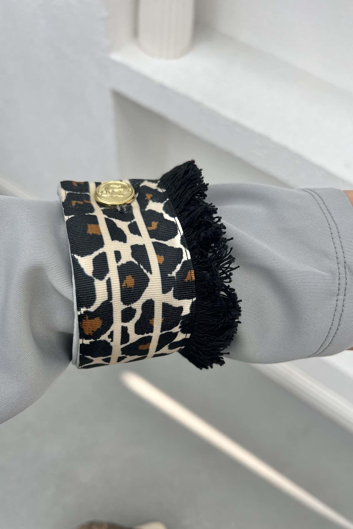 Leopar Cepli Scuba Ceket Gri