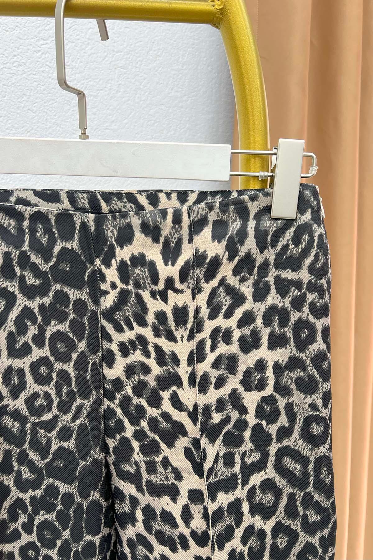 Leopar Desen Kumaş Pantolon Leopar