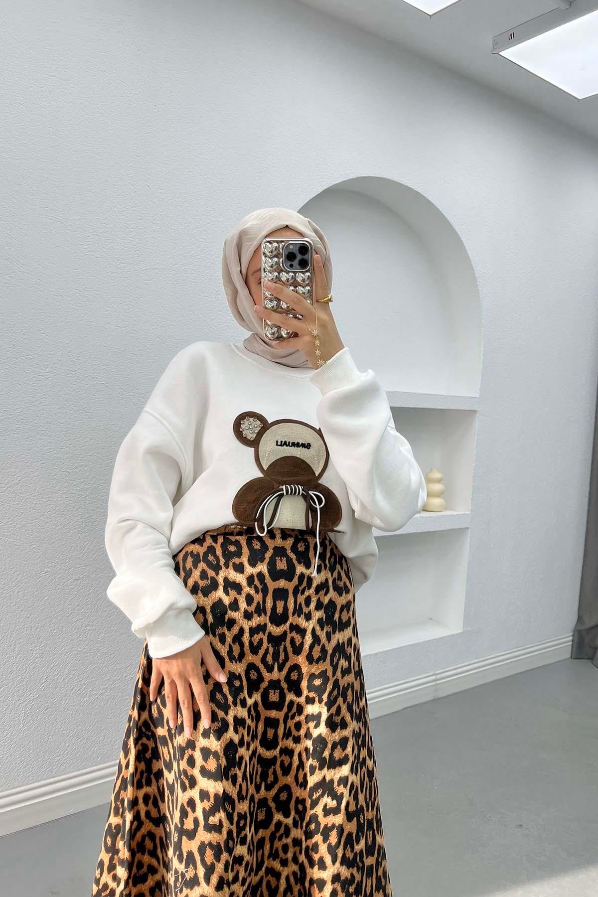 Leopar Desenli Etek Leopar