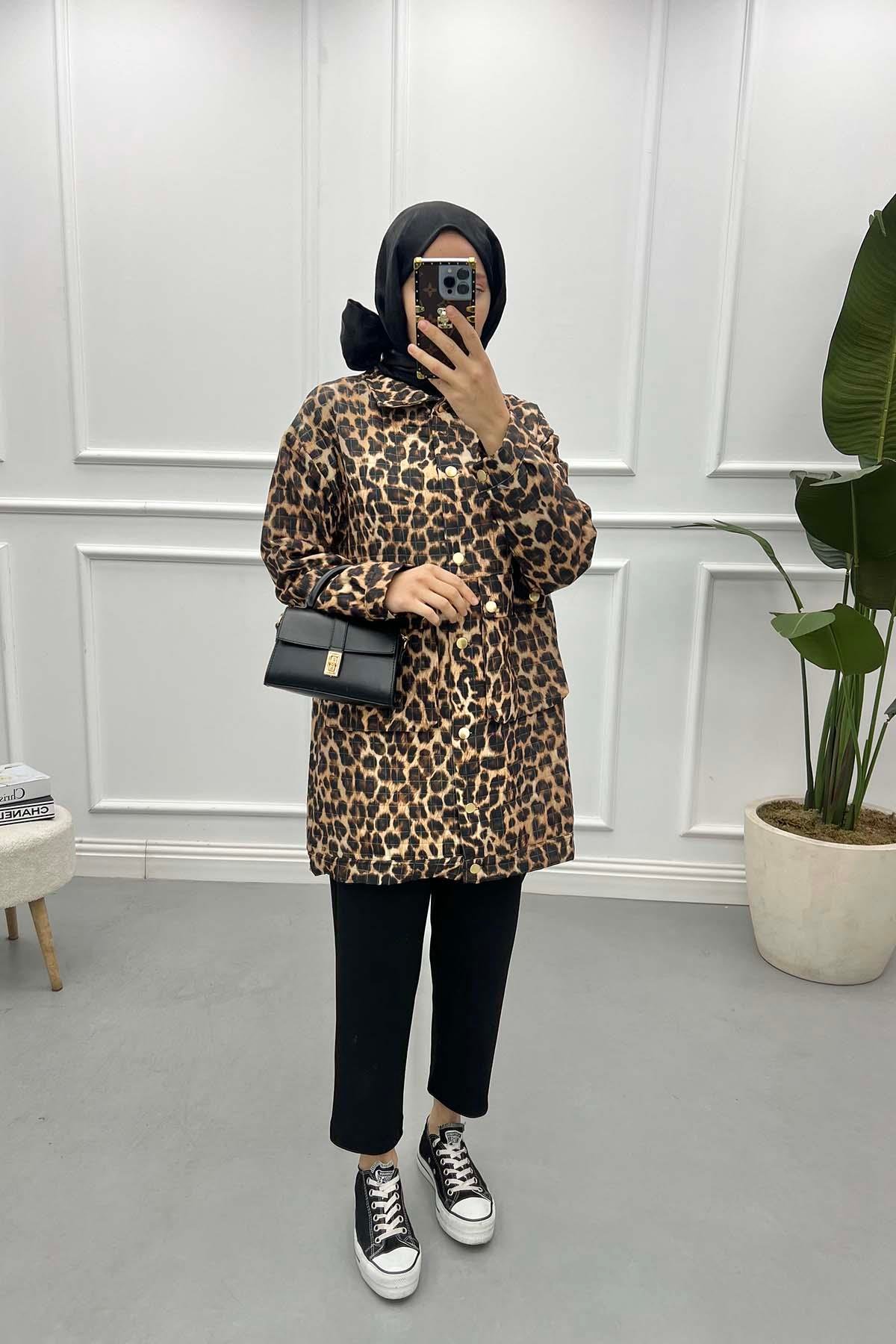 Leoparlı Ceket Leopar