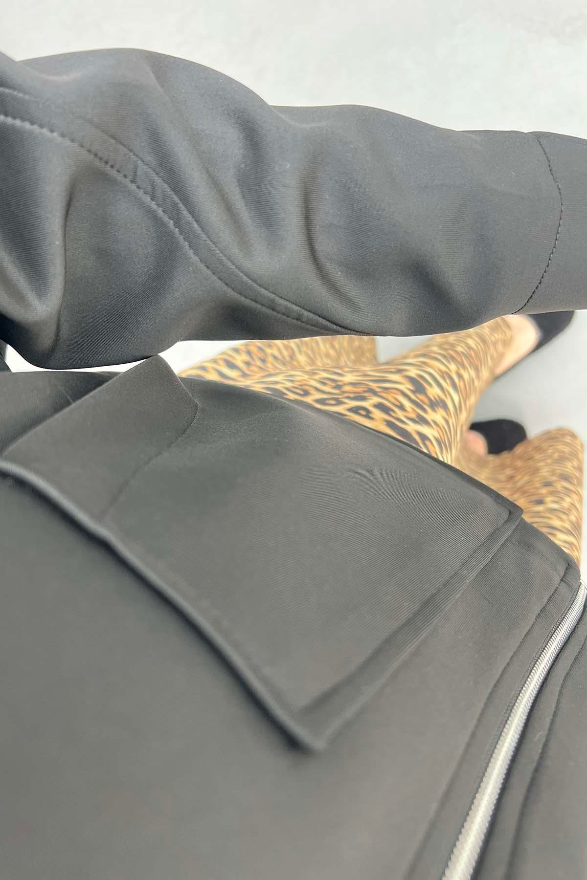 Leoparlı Etek Takım Leopar- Siyah