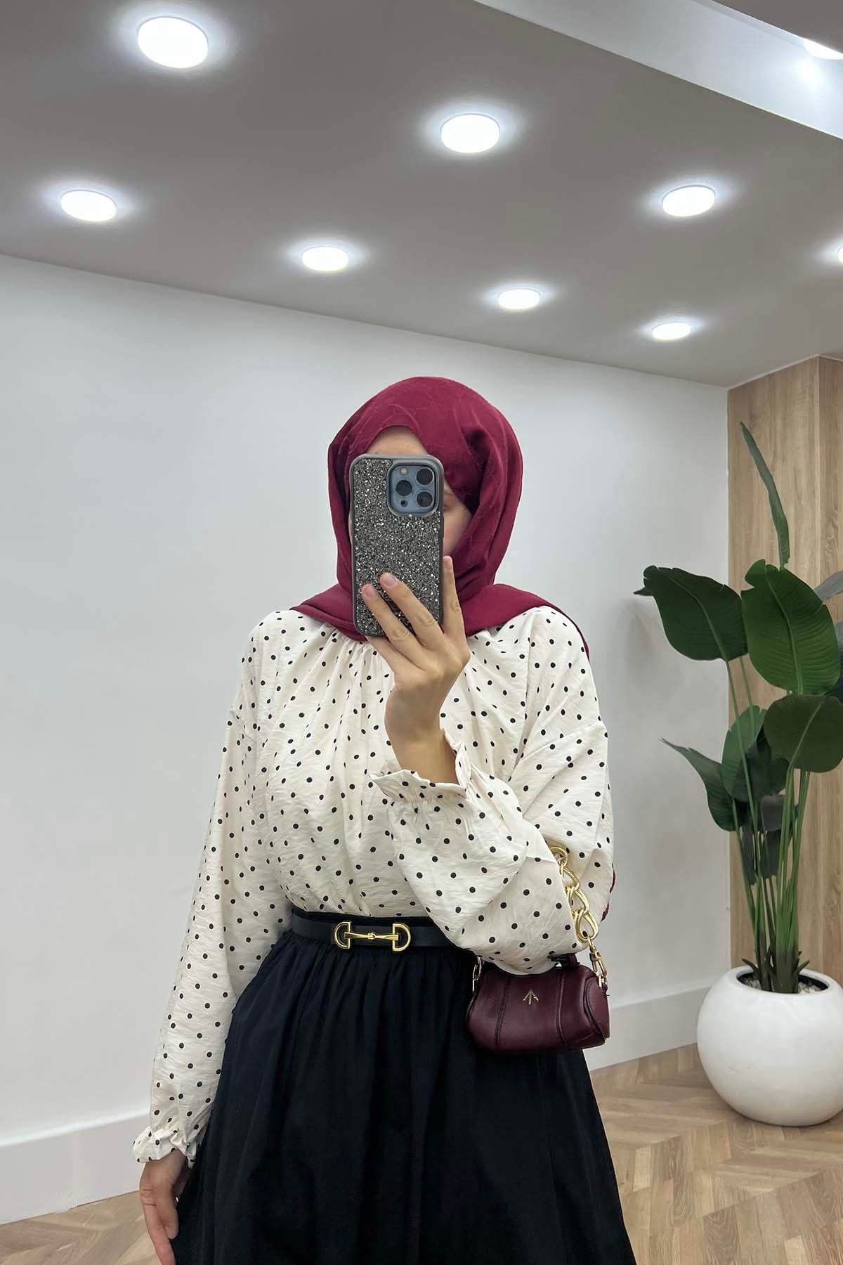 Lidya Dikiş Detaylı Etek Siyah