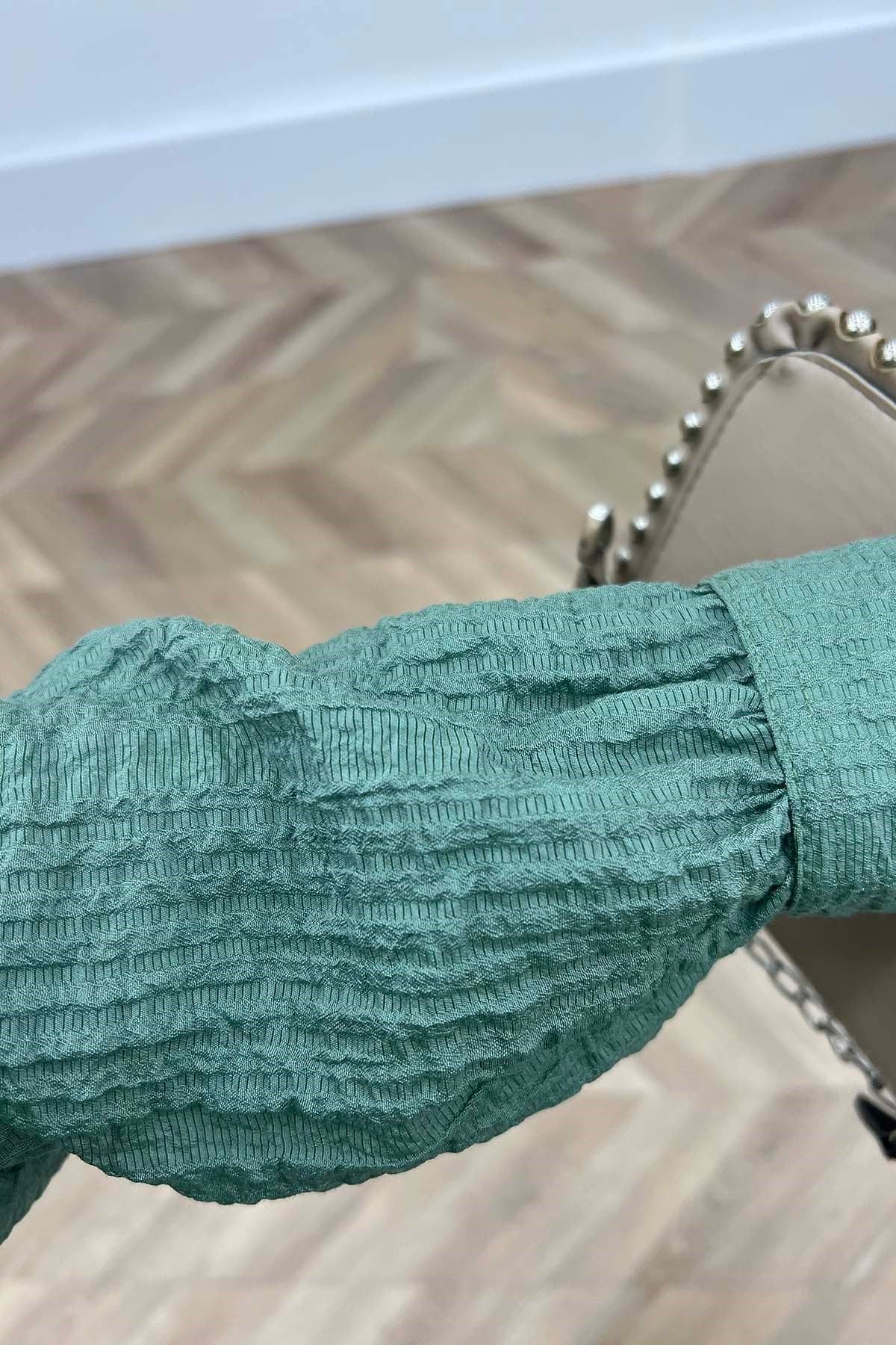 Lidya Modern Kesim Pastel Takım Zümrüt Yeşili