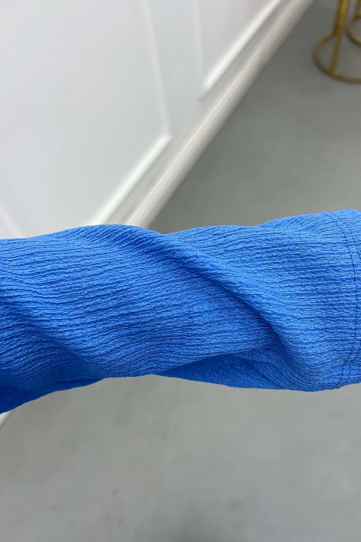 Lina Oversize Gömlek Takım Mavi