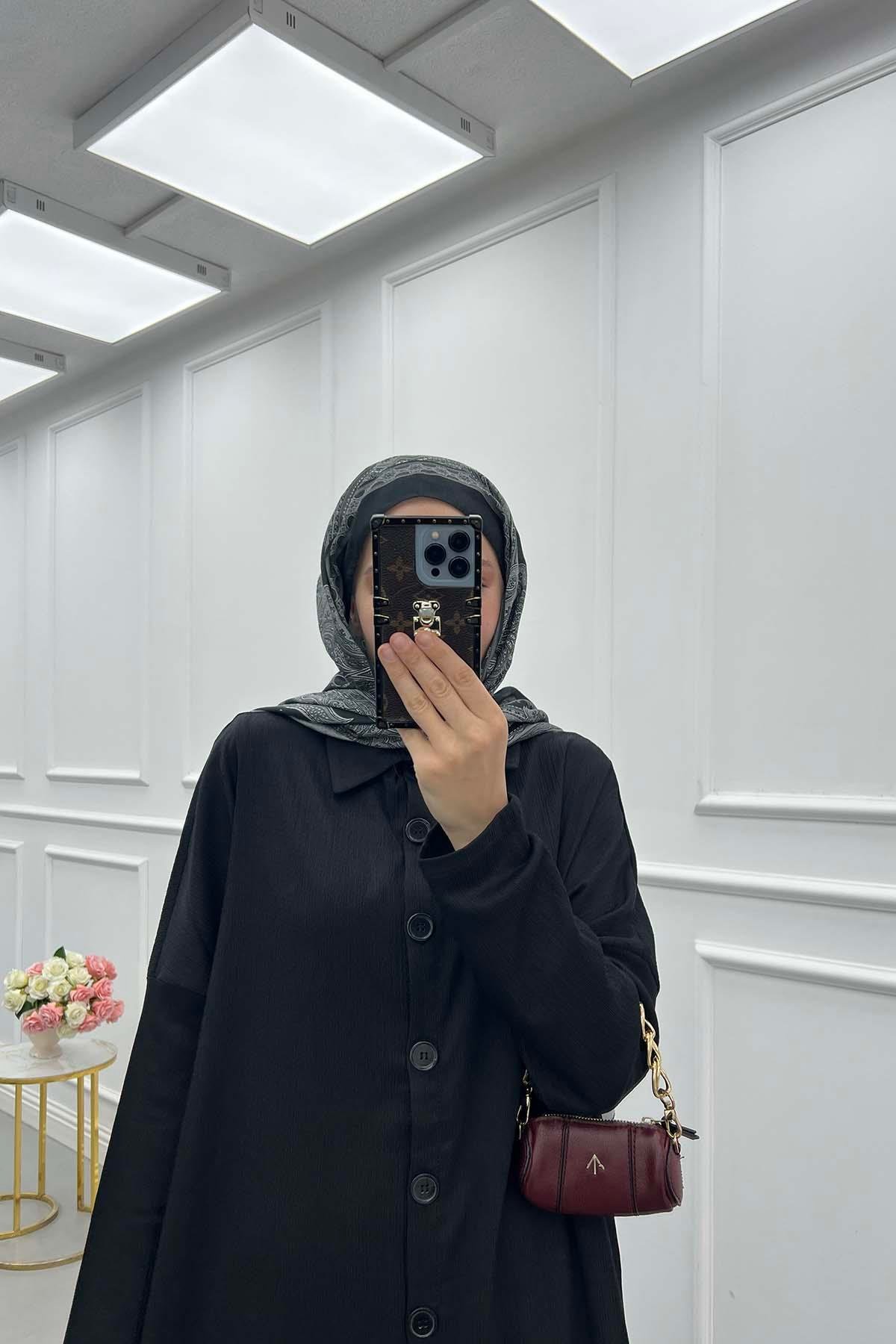 Lina Oversize Gömlek Takım Siyah