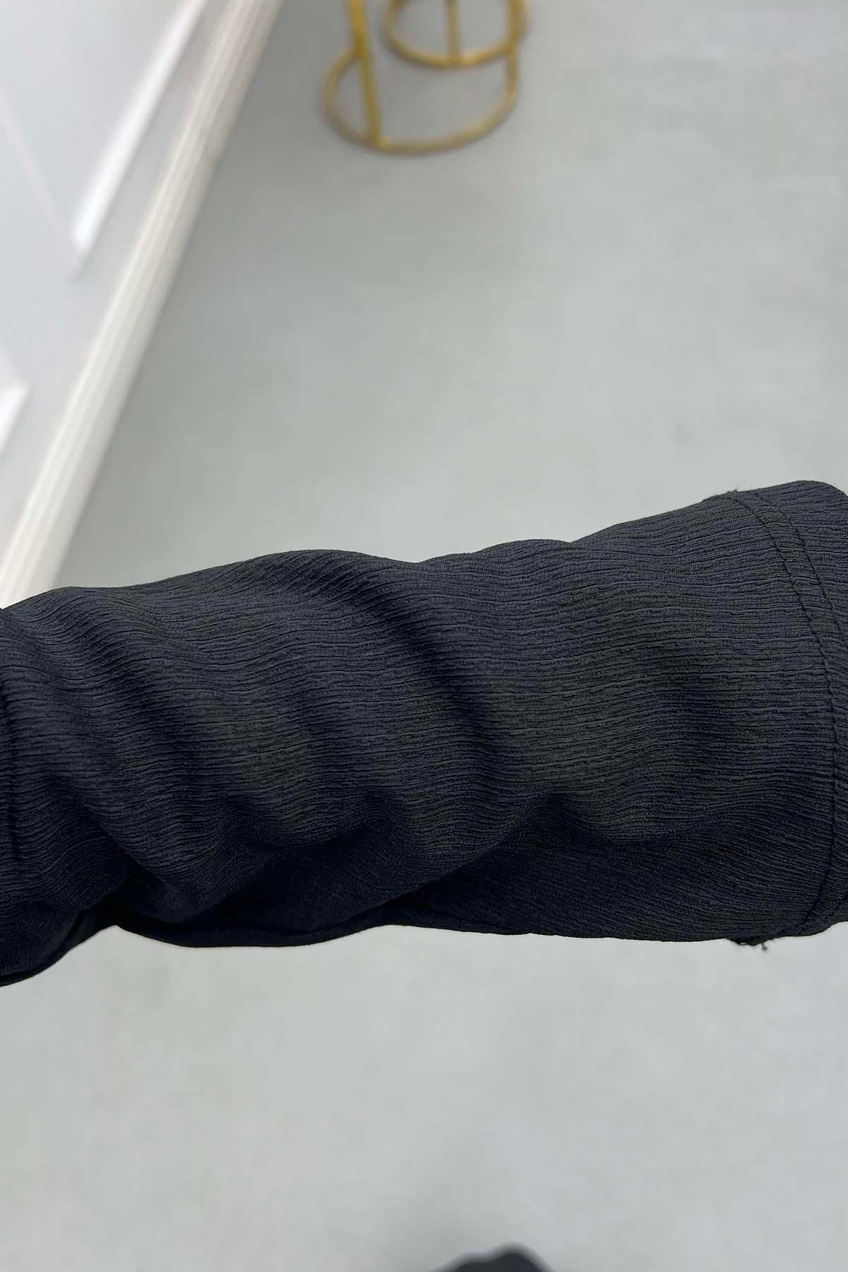 Lina Oversize Gömlek Takım Siyah