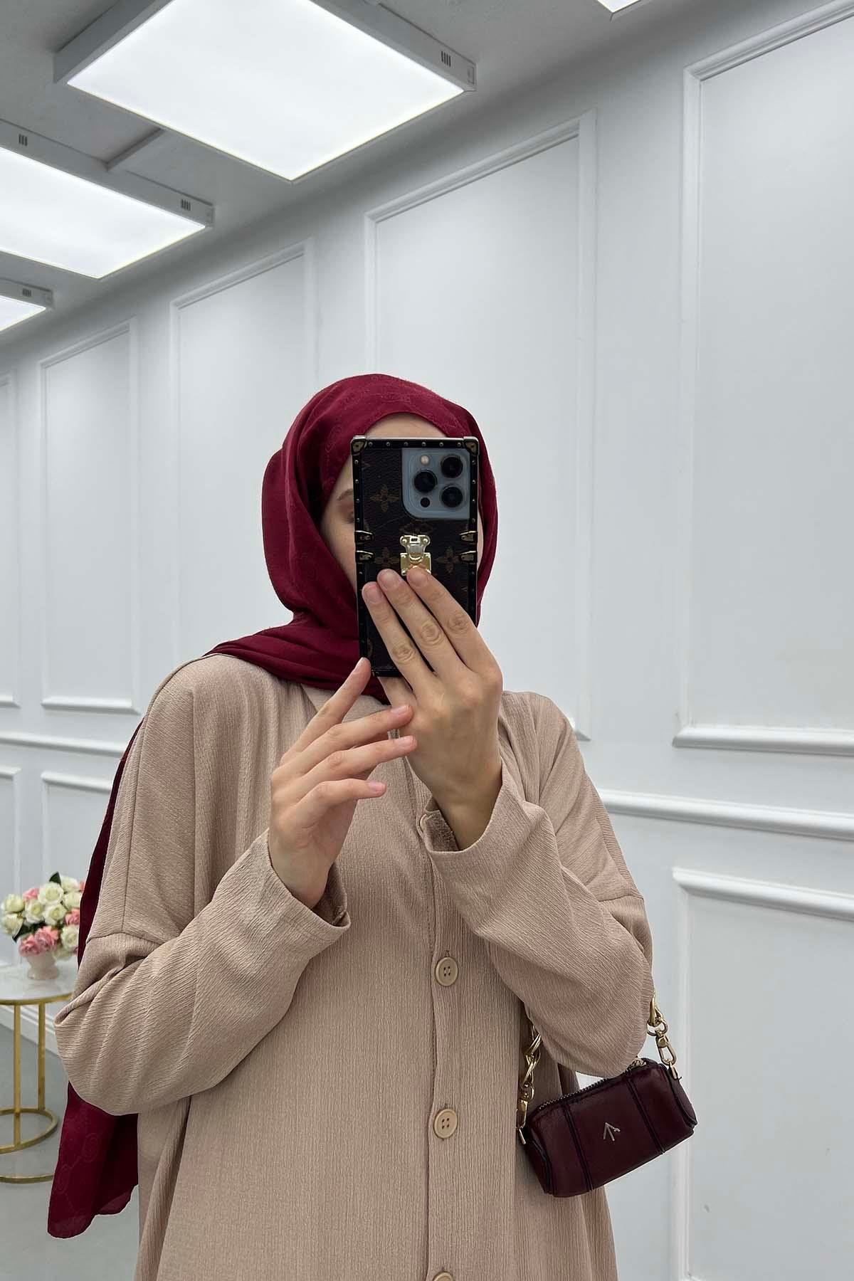 Lina Oversize Gömlek Takım Vizon