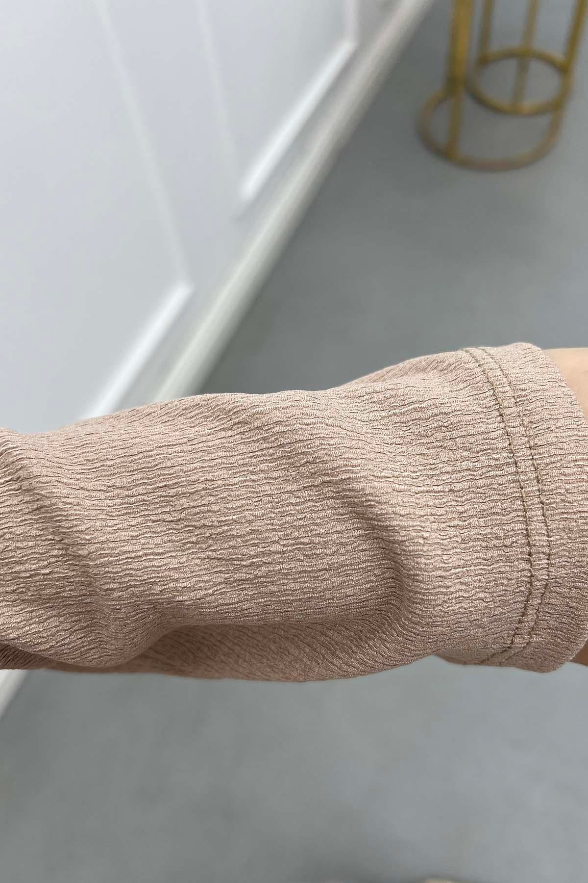 Lina Oversize Gömlek Takım Vizon