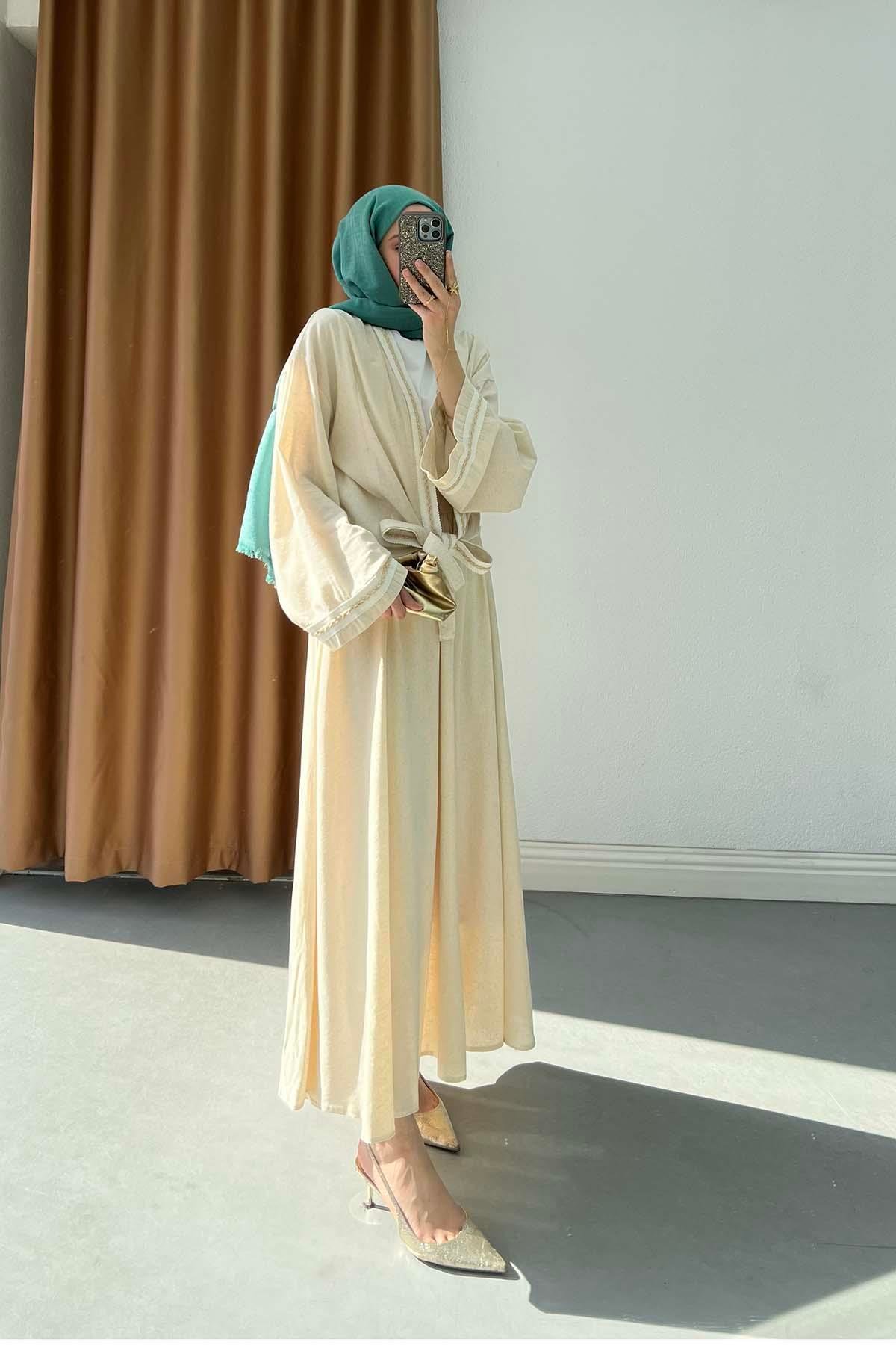 Marin Stil İçlikli Takım Bej