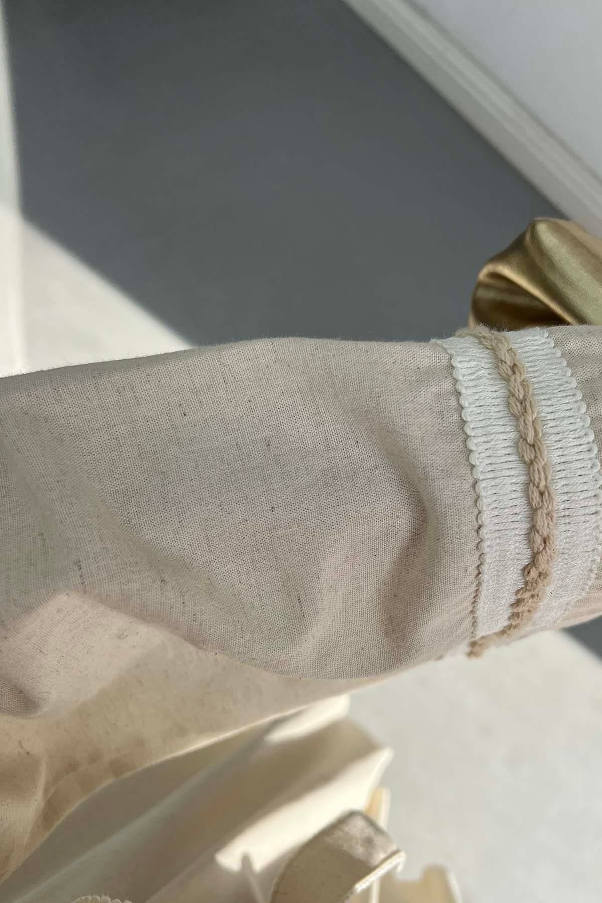Marin Stil İçlikli Takım Bej