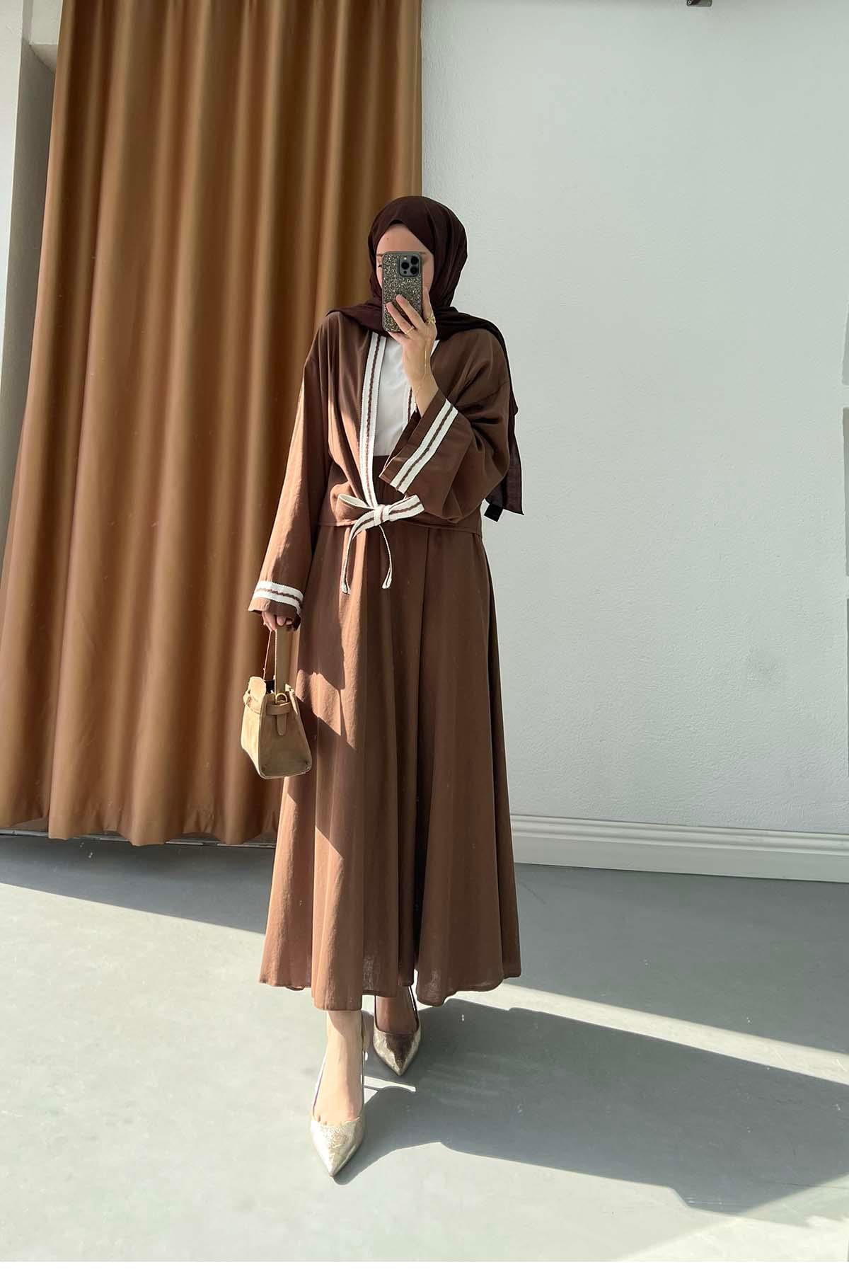 Marin Stil İçlikli Takım Kahve
