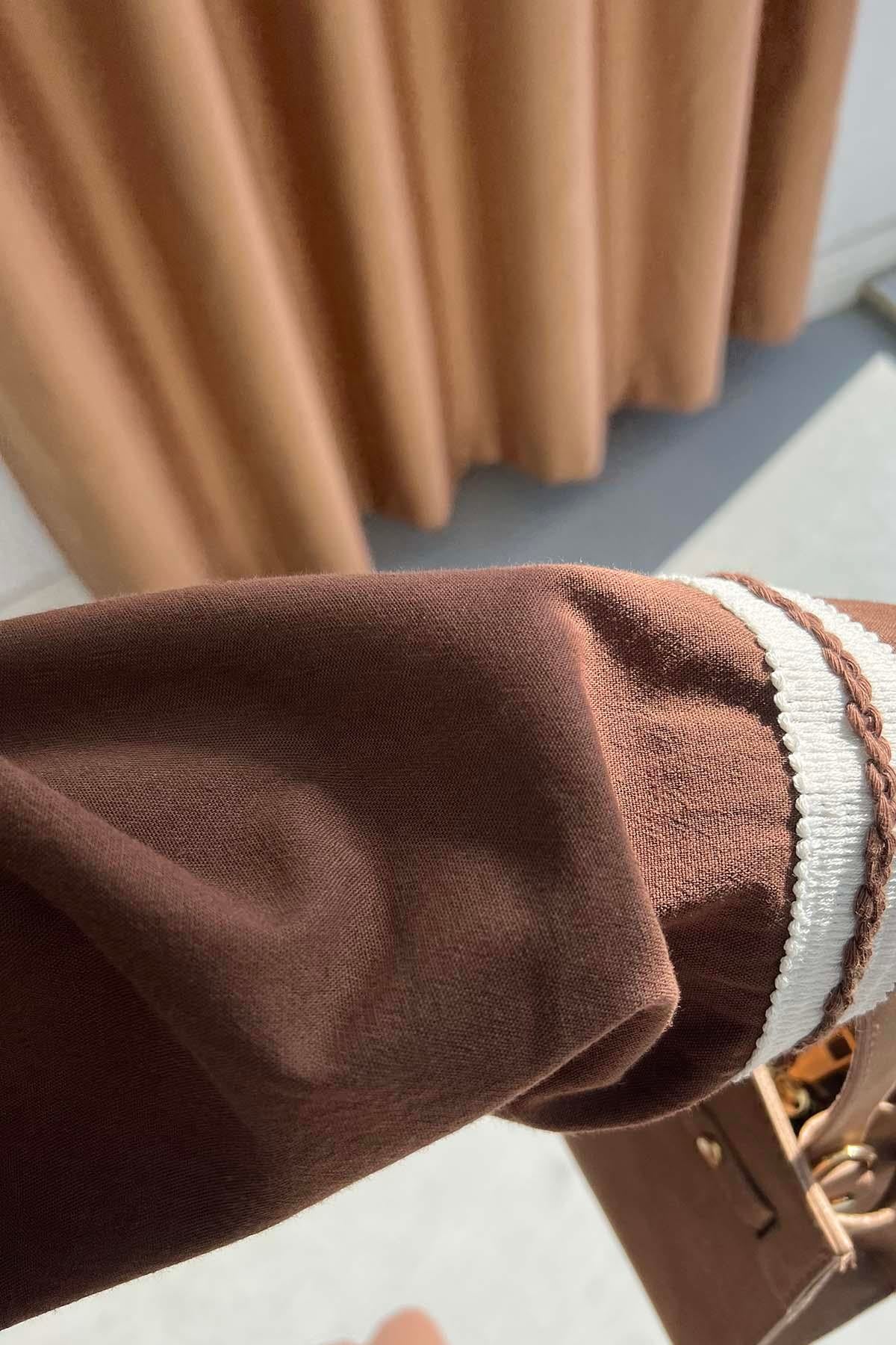 Marin Stil İçlikli Takım Kahve