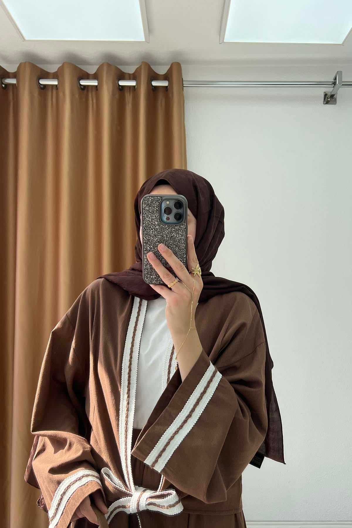 Marin Stil İçlikli Takım Kahve