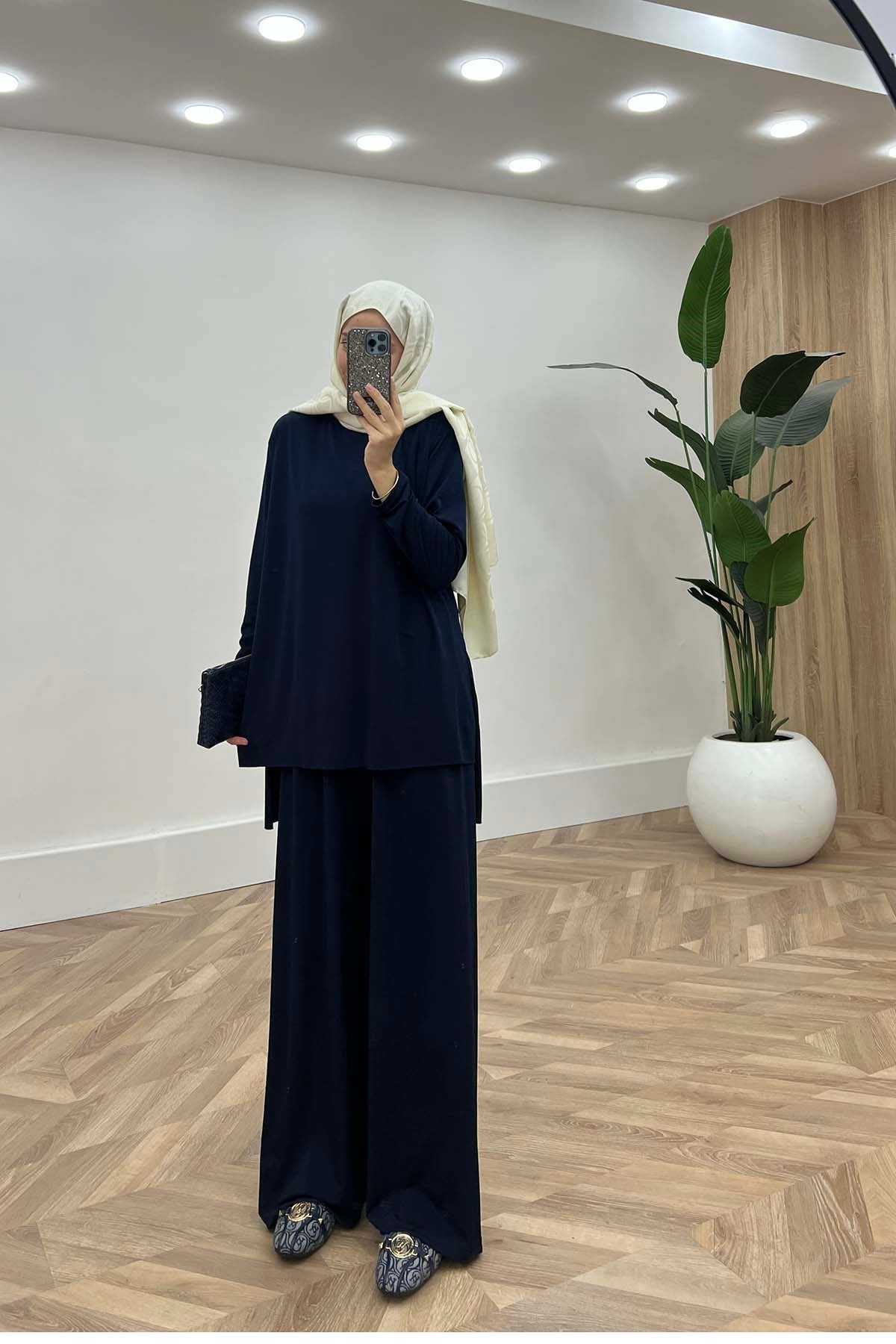 Mina Asalet İkili Takım Lacivert
