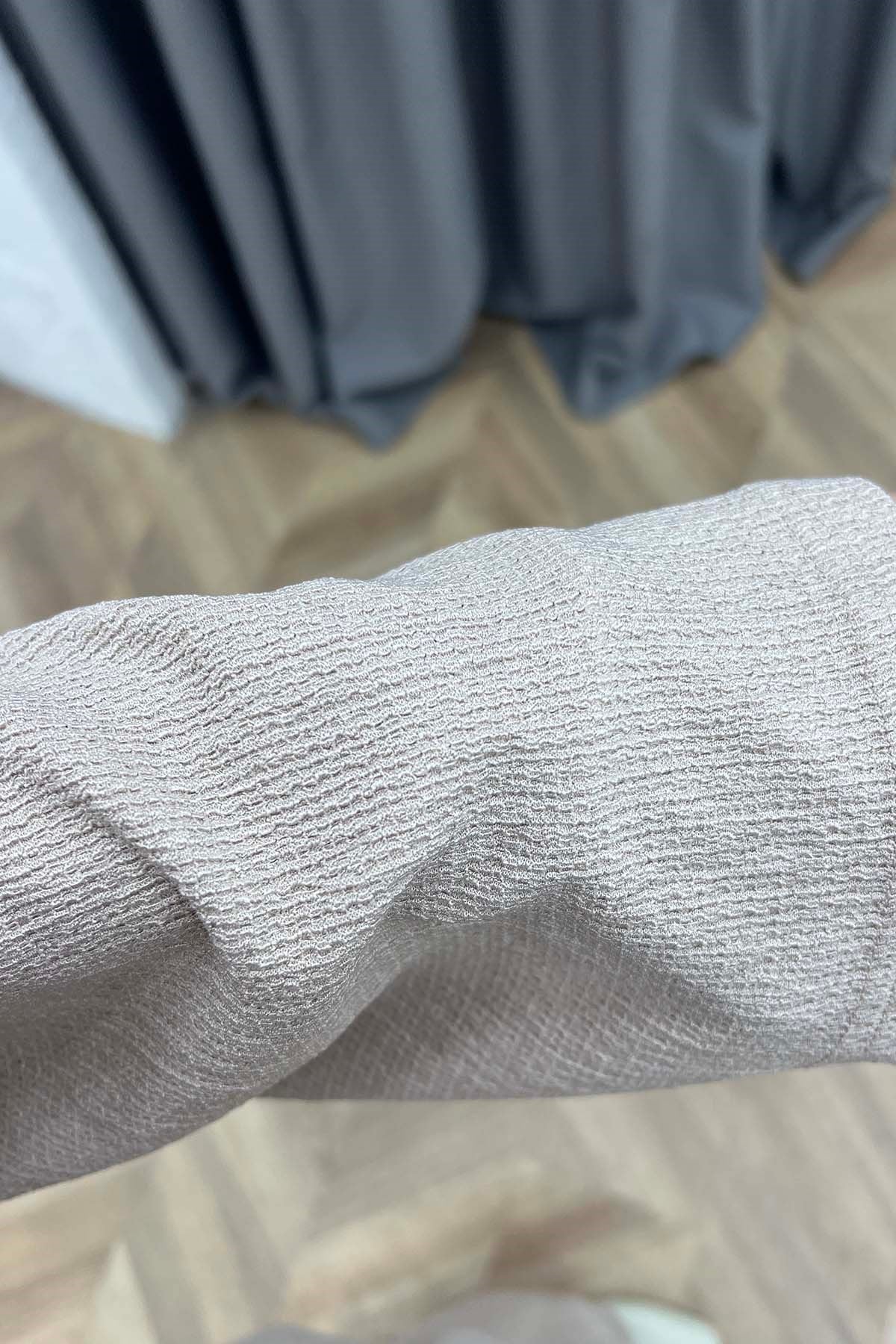 Minimalist Tasarım Kimono Takım Pudra