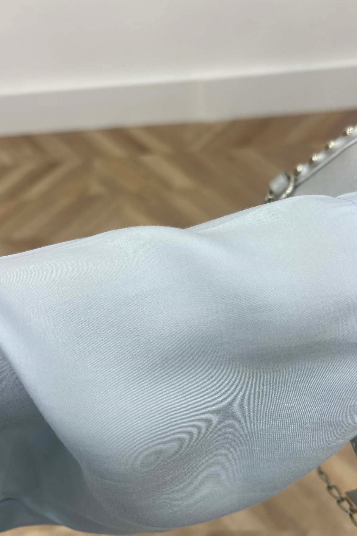 Modern Dökümlü Kimona Takım Bebe Mavi