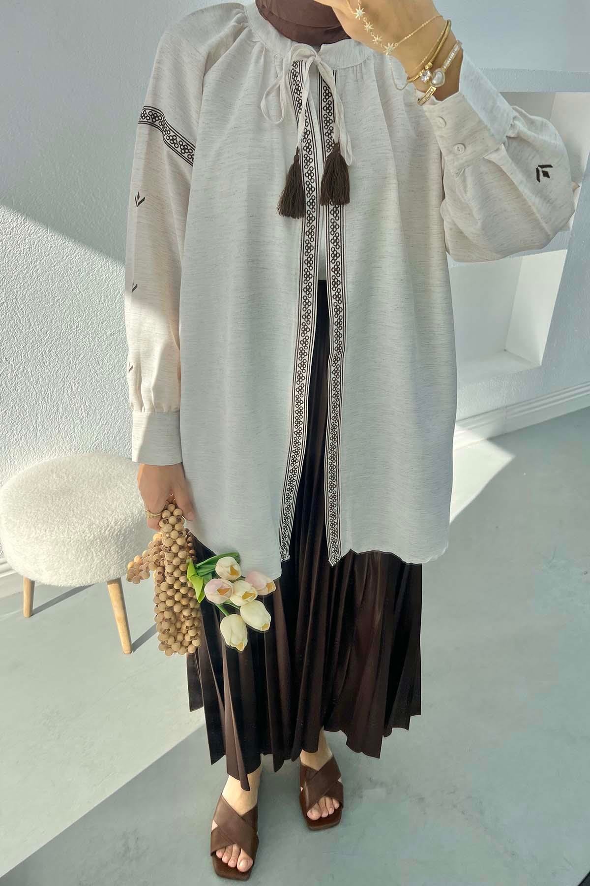 Nakış Detaylı Kimono Taş
