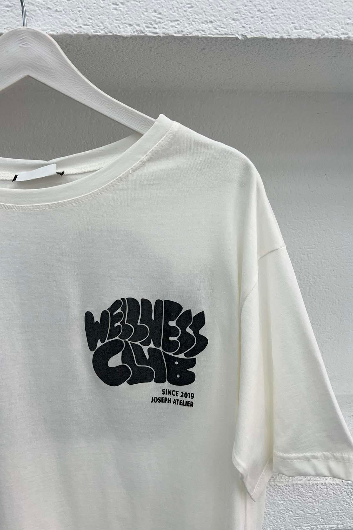 Ön Ve Arka Baskılı T-Shirt Beyaz