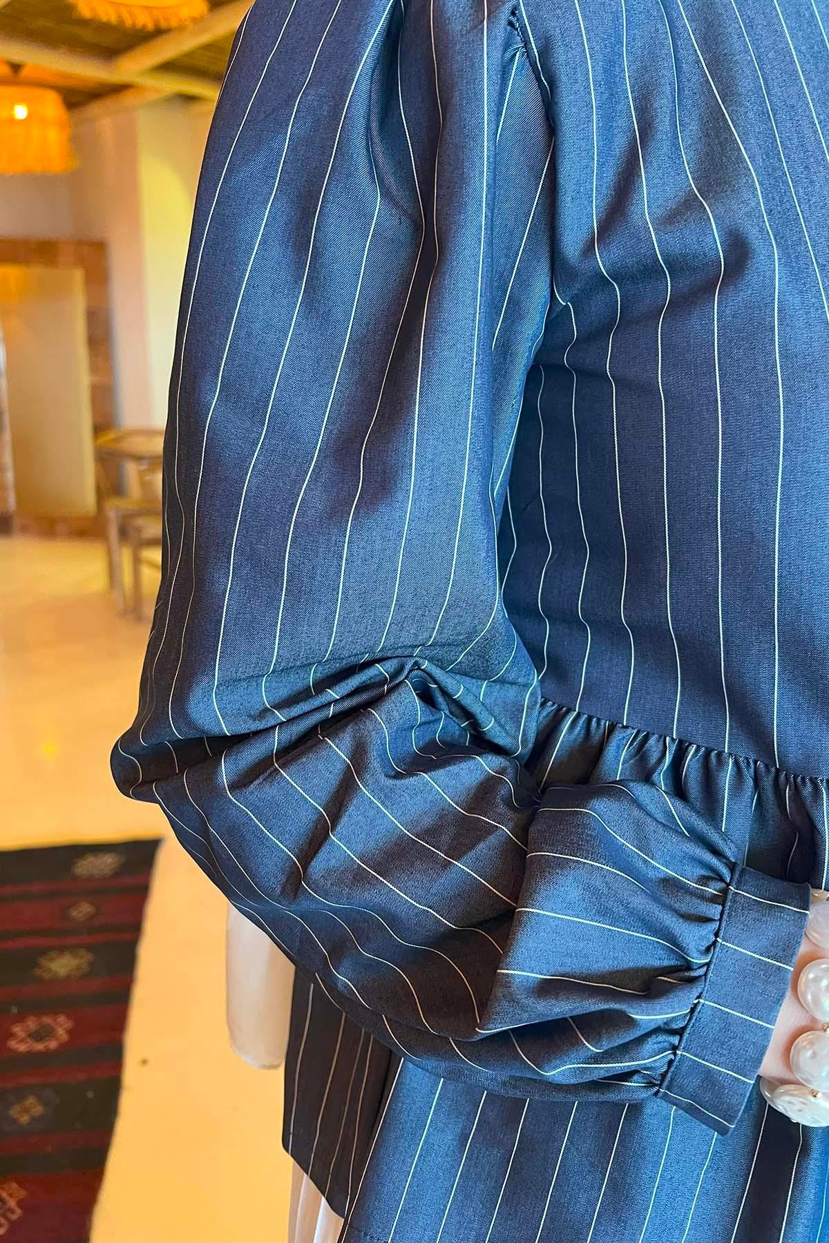 Önden Bağlamalı Bluz Lacivert