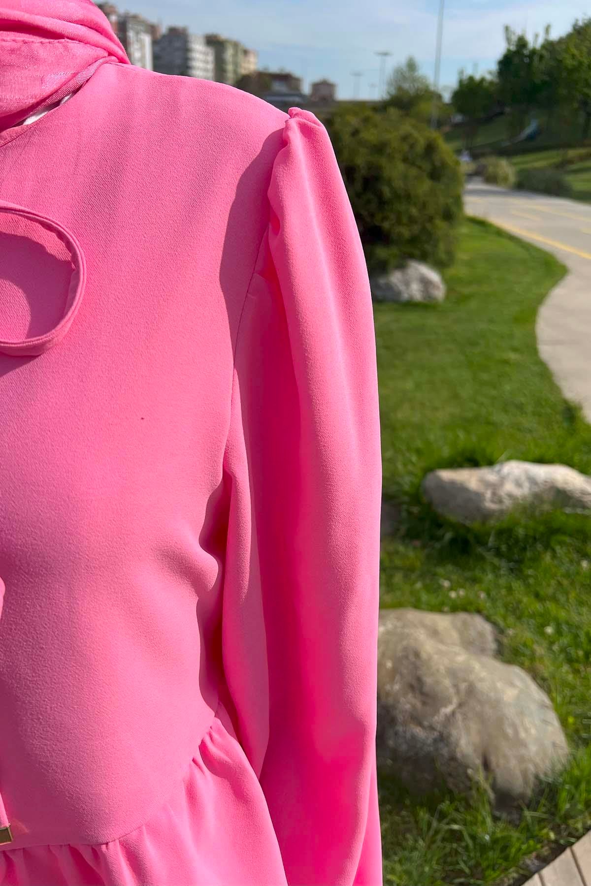 Önden Bağlamalı Gömlek Pembe