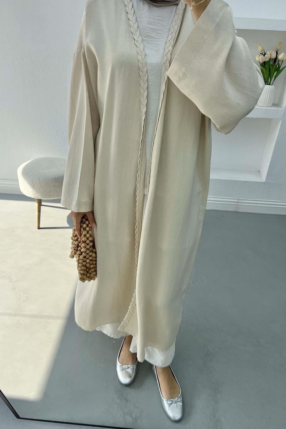 Örgü Detaylı Kimono Taş