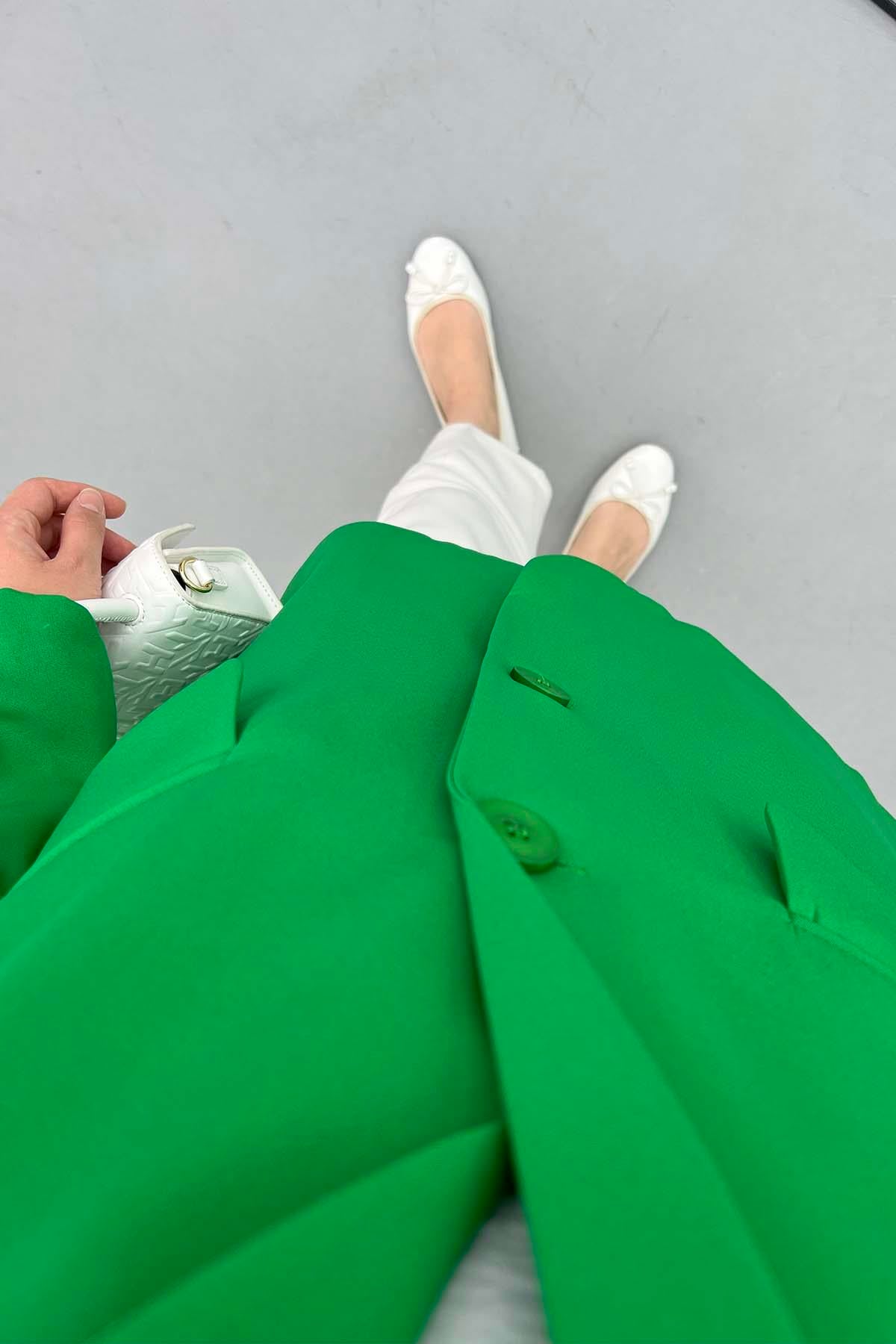 Oversize Basic Ceket Benetton Yeşil