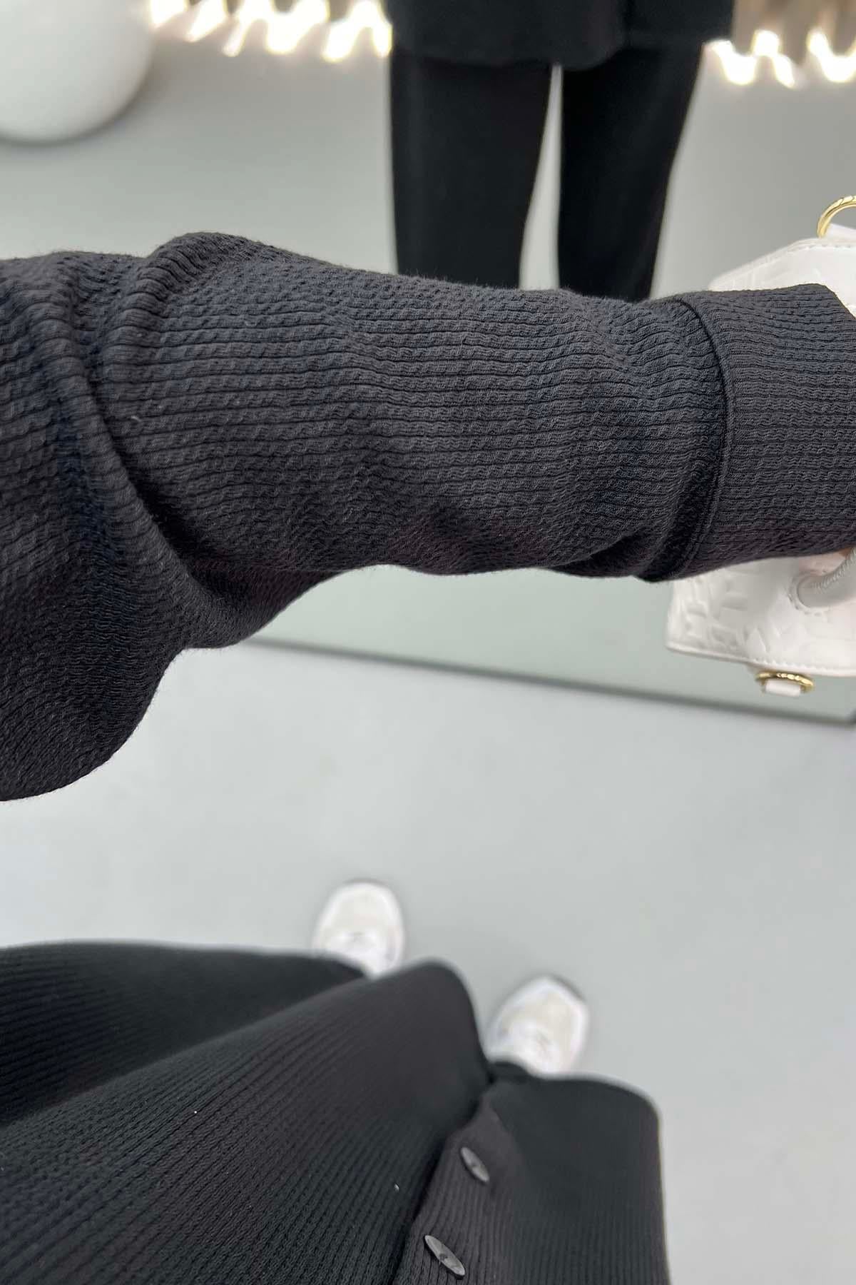 Oversize Bürümcük Takım Siyah