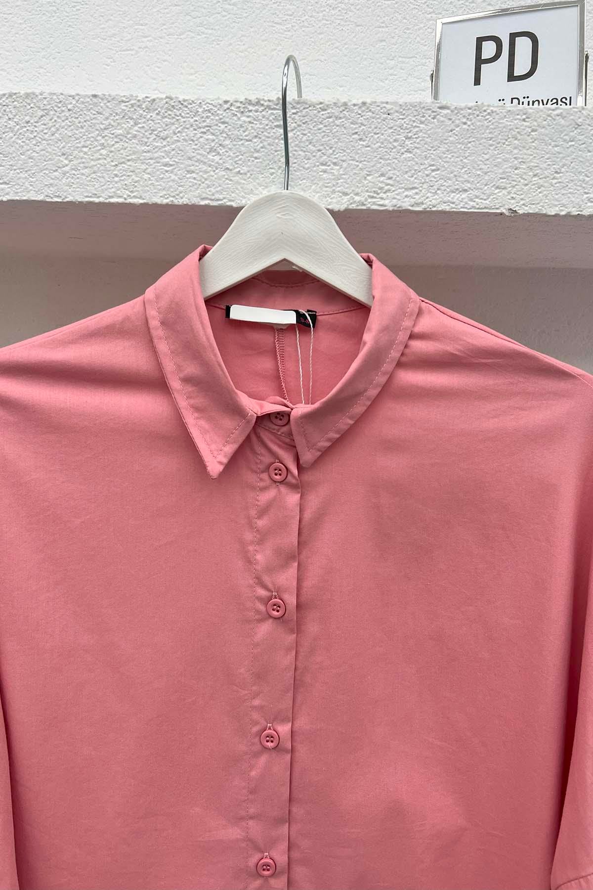 Oversize Gömlek Pembe