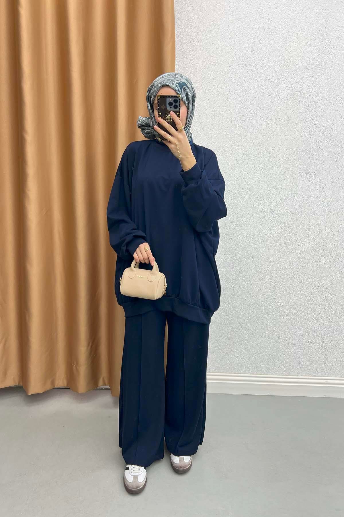 Oversize Penye Takım Lacivert