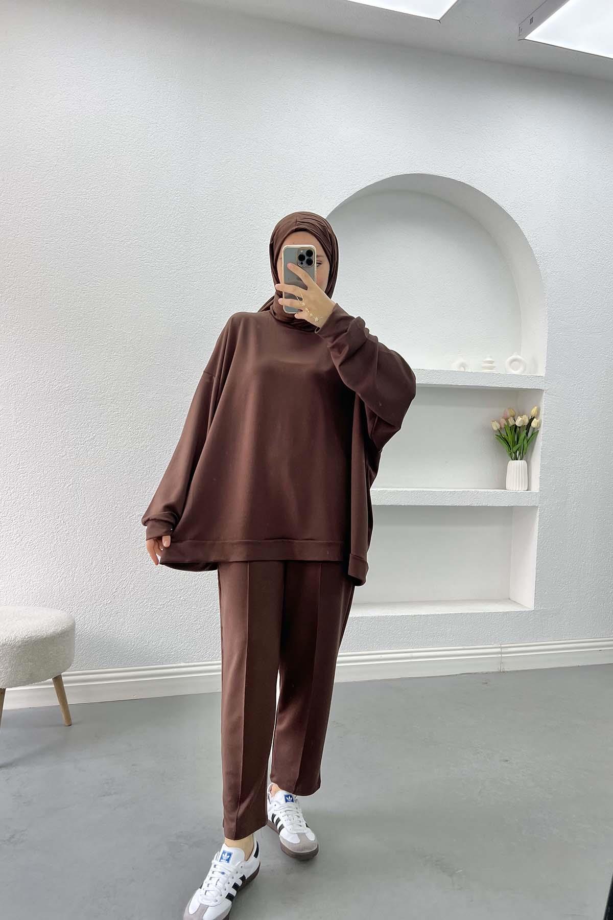 Oversize Takım Kahve