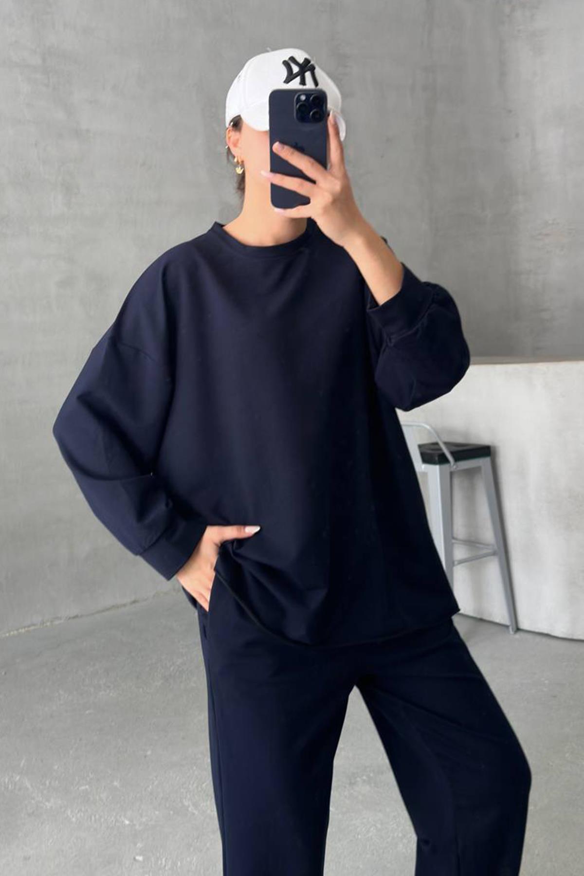 Oversize Takım Lacivert